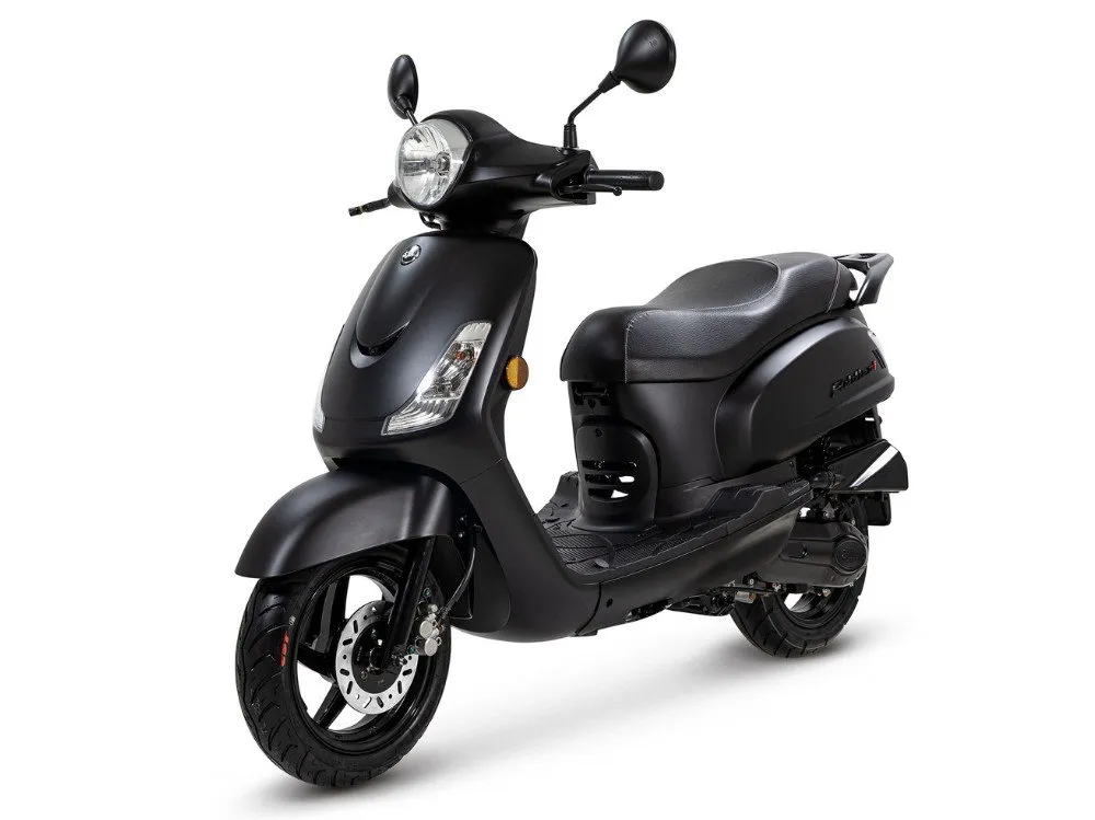 SYM Fiddle II E5+ 45km 1-cilinder, 4-takt, luchtgekoeld, injectie Tech Black 2025