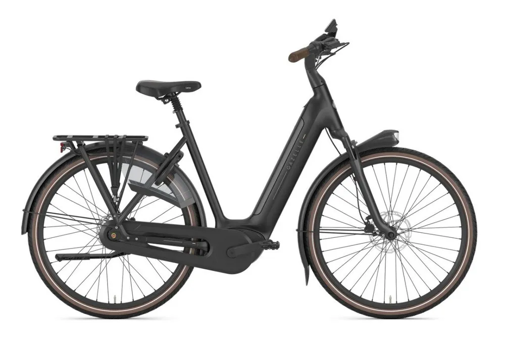 GAZELLE Grenoble C8+ 600wh Dames Black Mat 49cm 2025