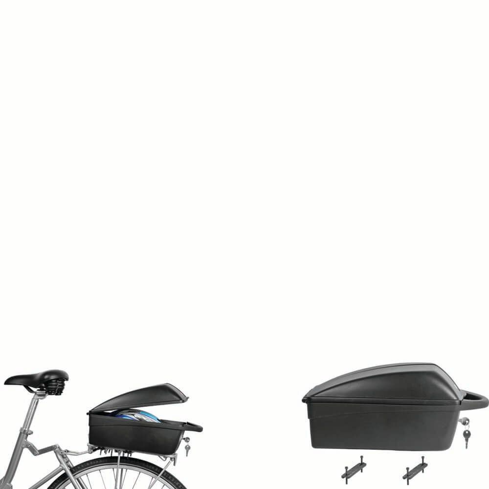 Topkoffer fiets - zwart (vaste montage op drager)