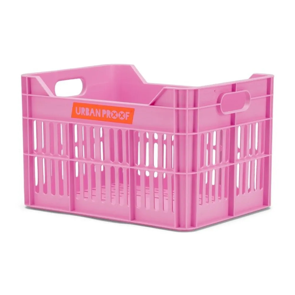 URBAN PROOF Gerecyclede Fietskrat Junior 15 Liter - Felroze