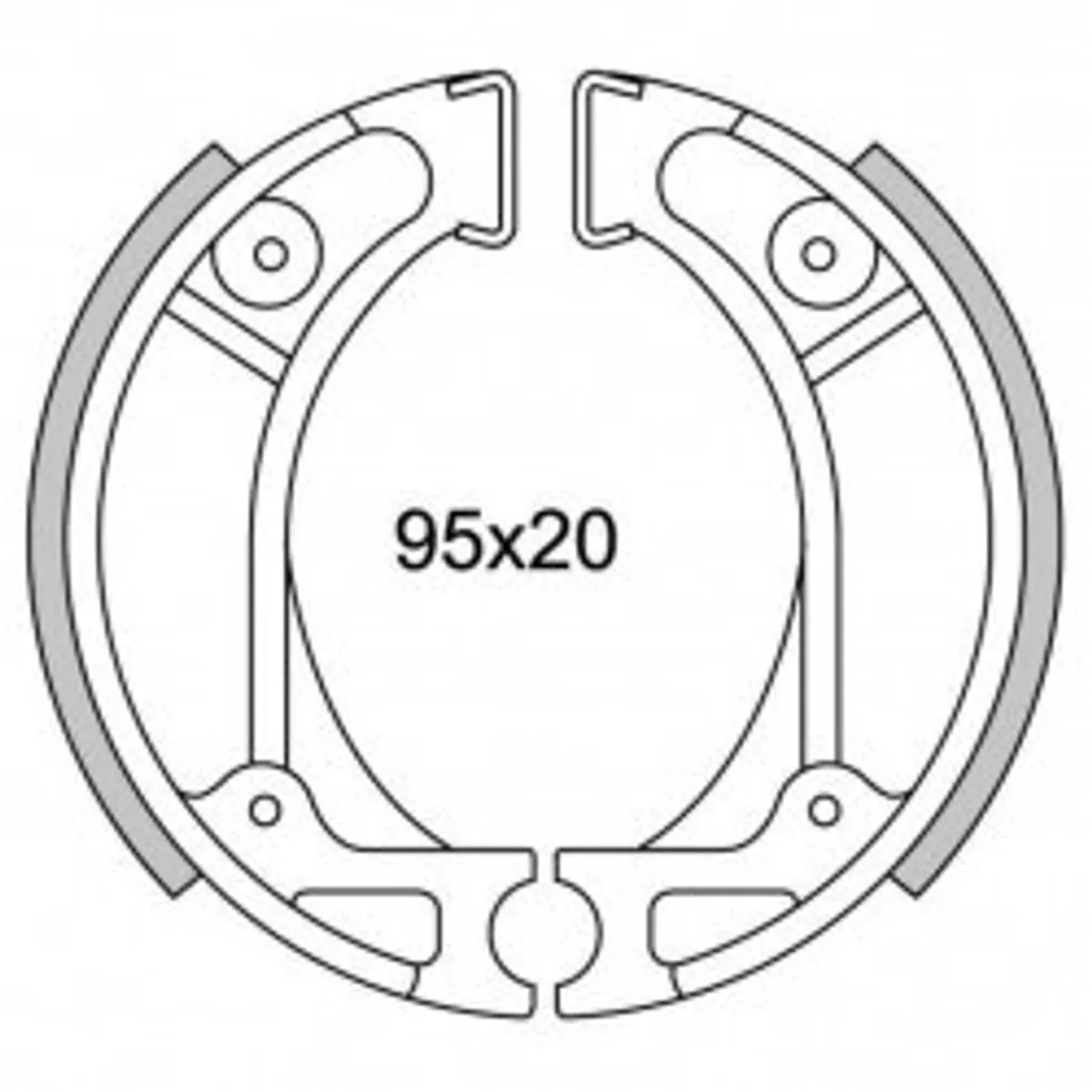 Remsegmentset GF1248 Honda Vision Voor/Achter -