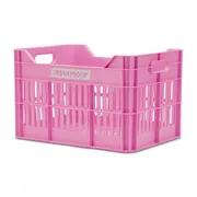 URBAN PROOF Gerecyclede Fietskrat Click 30 Liter - Felroze