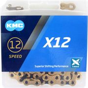 Kmc ketting 12-speed x12 ti-n 126 links goud/zwart