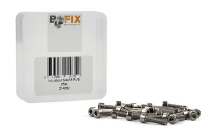 Bofix doos inbusbout M4x16 RVS (25 stuks)