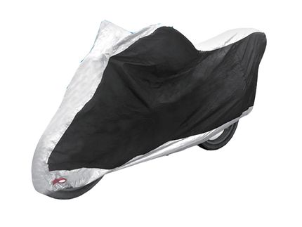 Aplus Beschermhoes Zwart/Zilver Large Scooter/Motor (246x104x127cm)
