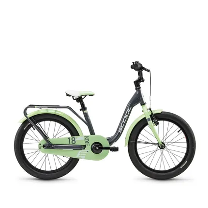 Scool niXe 18-1-speed terugtraprem Jongens Dark Grey/Pastel Green 18&quot; 2025