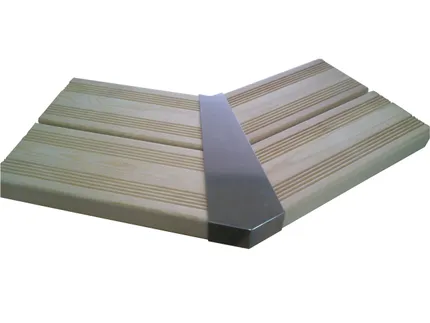 Interline Set RVS Hoekverbindingen voor houten bad 2,10x2,10 45mm - 4 stuks