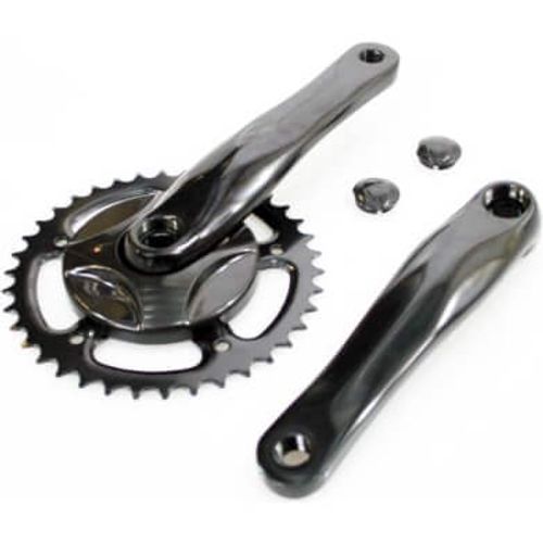 Lasco crankset spieloos 38t aluminium 3/32 zwart 1