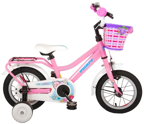 Volare Brilliant Kinderfiets - Meisjes - 12 inch - Roze - 95% afgemonteerd